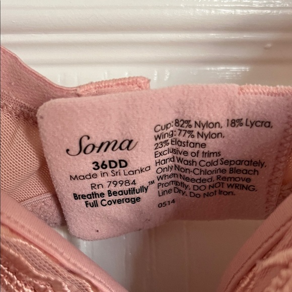 Soma Pink Lace Detail Bra - Picture 2 of 4